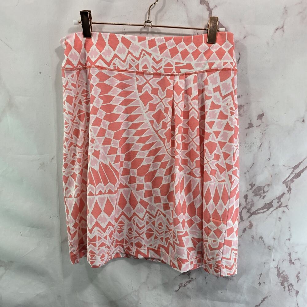 Title Nine Skirt Womens Small Pink White Mini Unlined Breeze Pattern Pleated